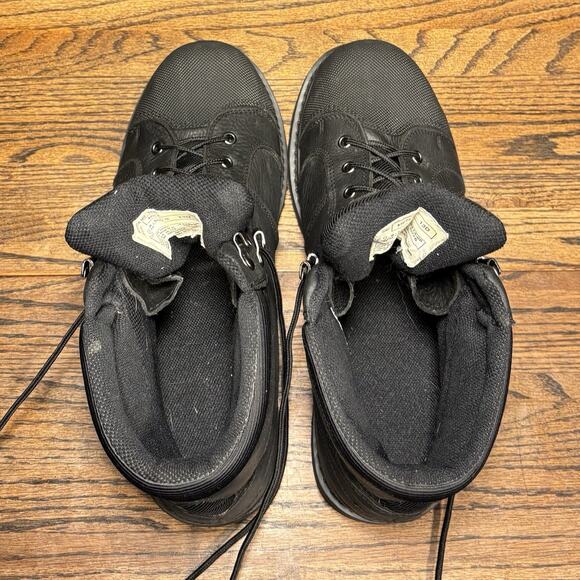 Work N Sport 9485 Black Leather Steel Toe Work Combat Biker Boots Men’s 13 D - Picture 6 of 8